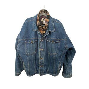 Santa Fe Outback Denim Jacket Men XL Barn Coat Western Fleece Chores Southwest
